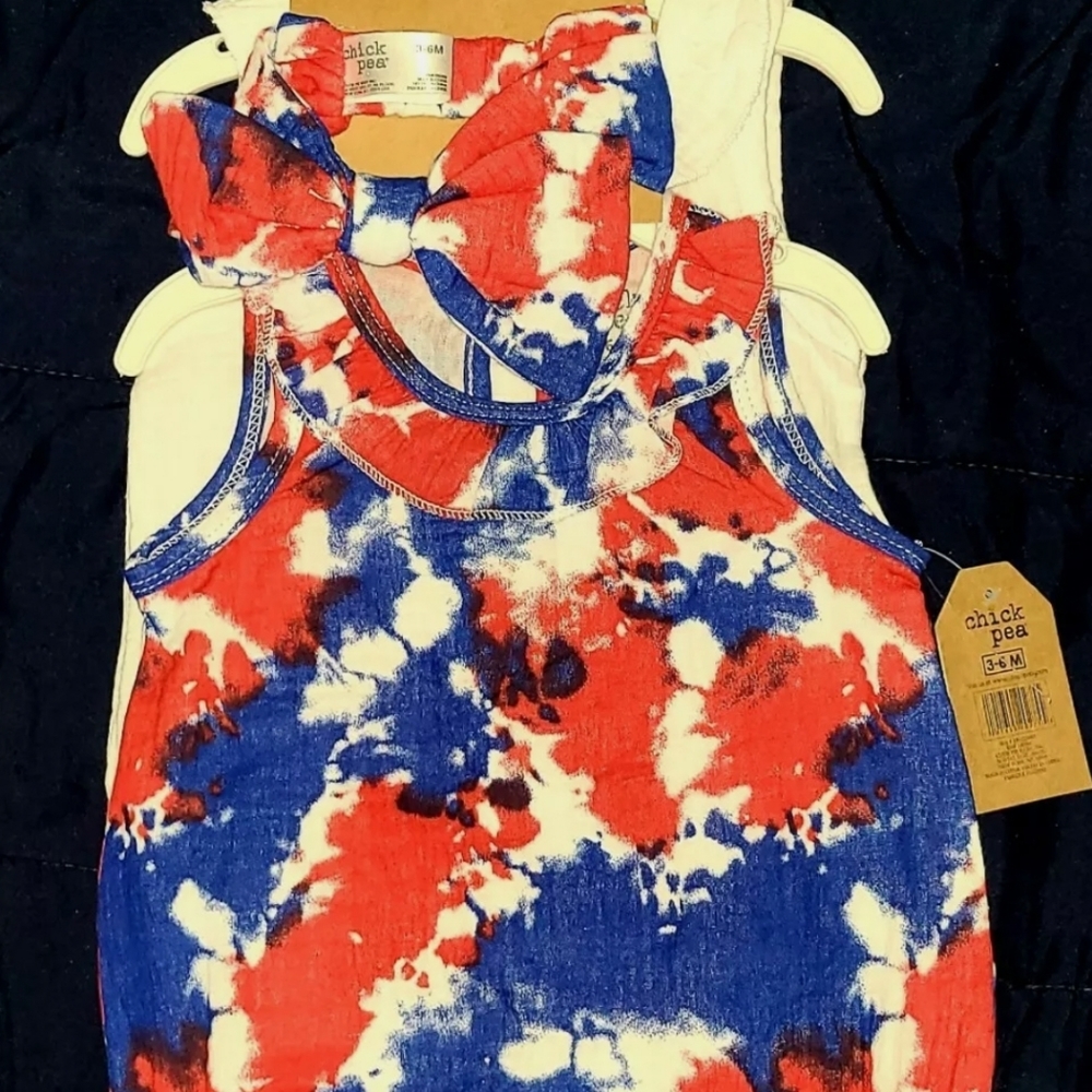 3 piece chick pea baby 3-6 months romper